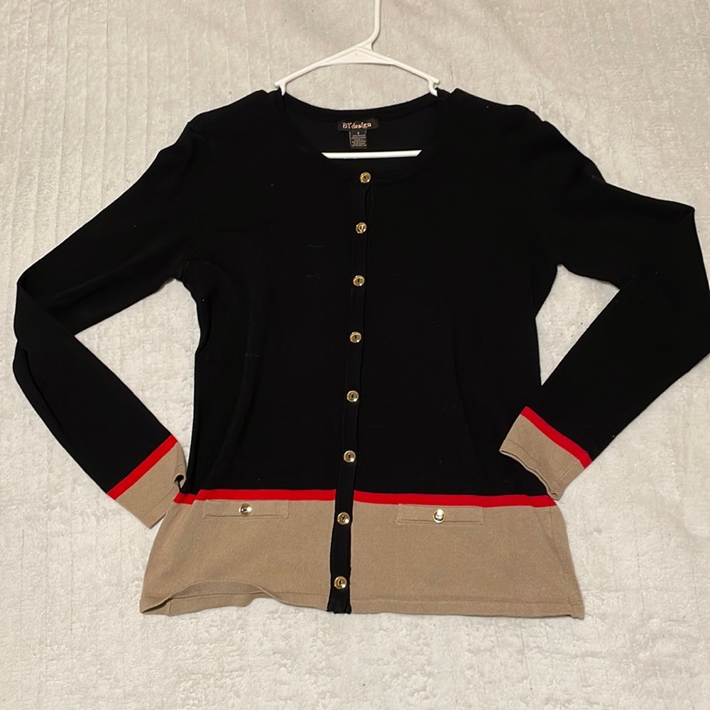 BY Design Button Down / Small / Black, Red, and Tan